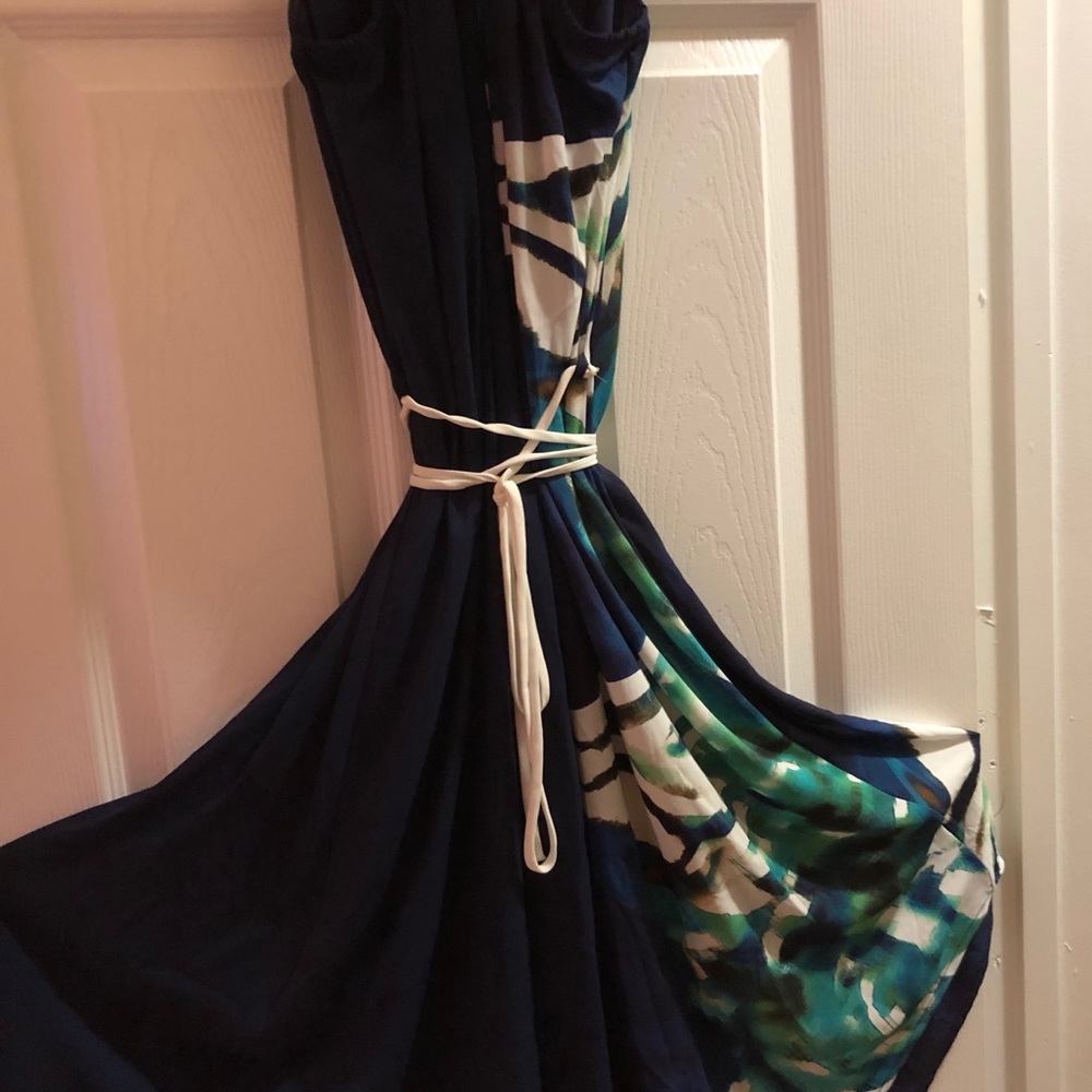 Romeo & Juliet Couture Green and Blue Dress